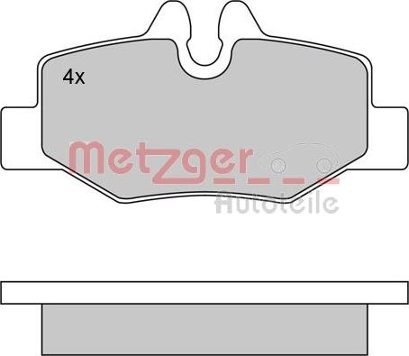 Metzger 1170081 - Brake Pad Set, disc brake autospares.lv