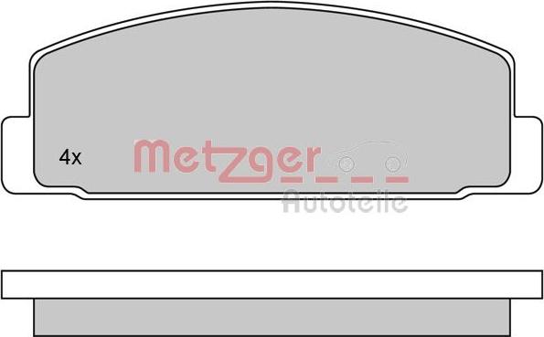 Metzger 1170088 - Brake Pad Set, disc brake autospares.lv