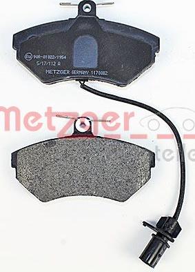 Metzger 1170082 - Brake Pad Set, disc brake autospares.lv