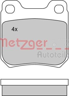 Metzger 1170034 - Brake Pad Set, disc brake autospares.lv