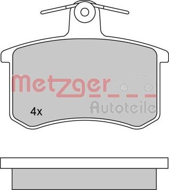 Metzger 1170030 - Brake Pad Set, disc brake autospares.lv