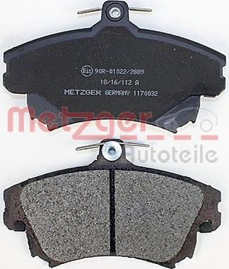 Metzger 1170032 - Brake Pad Set, disc brake autospares.lv