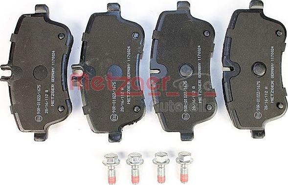 Metzger 1170024 - Brake Pad Set, disc brake autospares.lv