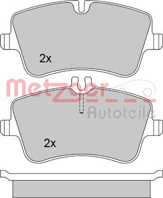 Metzger 1170024 - Brake Pad Set, disc brake autospares.lv