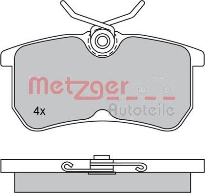 Metzger 1170025 - Brake Pad Set, disc brake autospares.lv