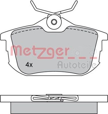 Metzger 1170021 - Brake Pad Set, disc brake autospares.lv