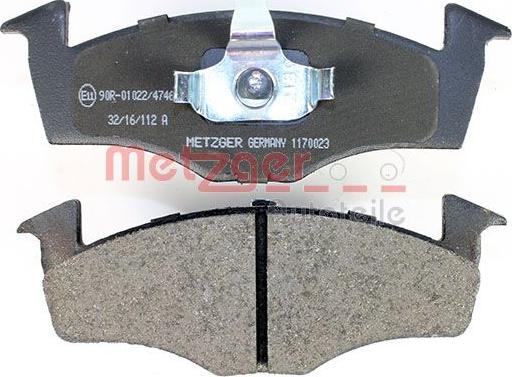 Metzger 1170023 - Brake Pad Set, disc brake autospares.lv