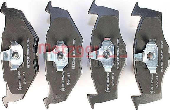 Metzger 1170023 - Brake Pad Set, disc brake autospares.lv