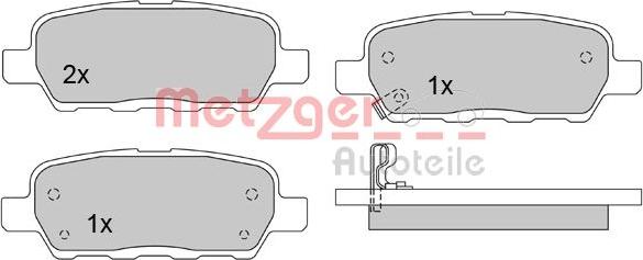 Metzger 1170079 - Brake Pad Set, disc brake autospares.lv