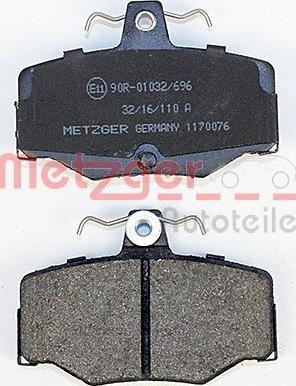 Metzger 1170076 - Brake Pad Set, disc brake autospares.lv