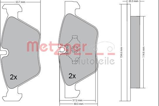 Metzger 1170078 - Brake Pad Set, disc brake autospares.lv