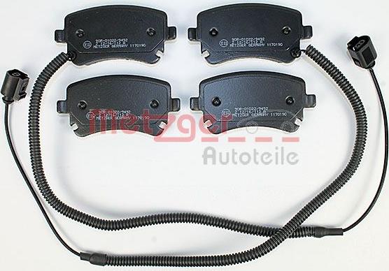 Metzger 1170190 - Brake Pad Set, disc brake autospares.lv