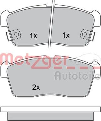 Metzger 1170197 - Brake Pad Set, disc brake autospares.lv