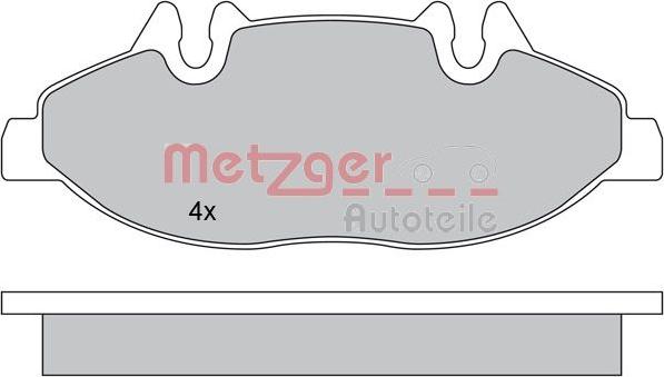 Metzger 1170145 - Brake Pad Set, disc brake autospares.lv