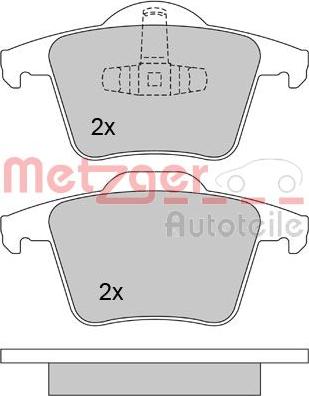 Metzger 1170142 - Brake Pad Set, disc brake autospares.lv