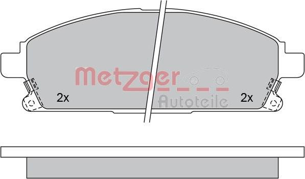 Metzger 1170159 - Brake Pad Set, disc brake autospares.lv