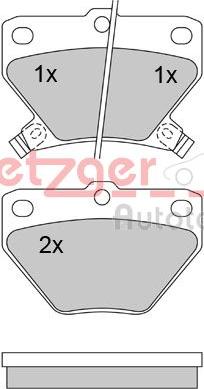 Metzger 1170160 - Brake Pad Set, disc brake autospares.lv