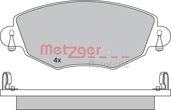 Metzger 1170107 - Brake Pad Set, disc brake autospares.lv