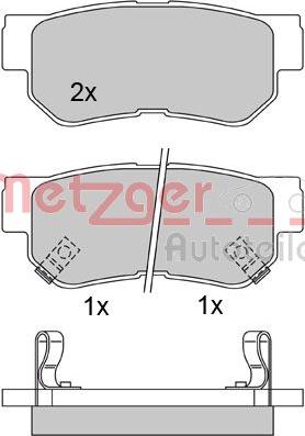 Metzger 1170119 - Brake Pad Set, disc brake autospares.lv