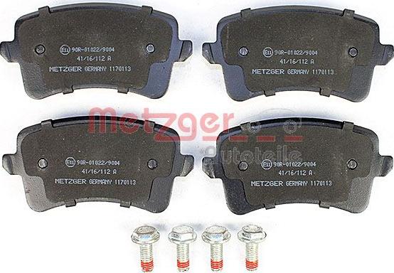 Metzger 1170113 - Brake Pad Set, disc brake autospares.lv