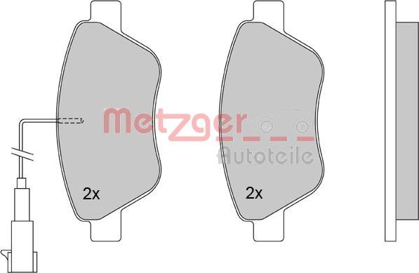Metzger 1170117 - Brake Pad Set, disc brake autospares.lv