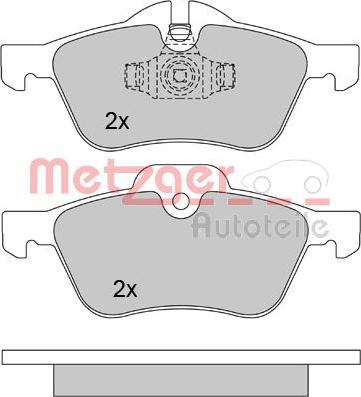 Metzger 1170189 - Brake Pad Set, disc brake autospares.lv