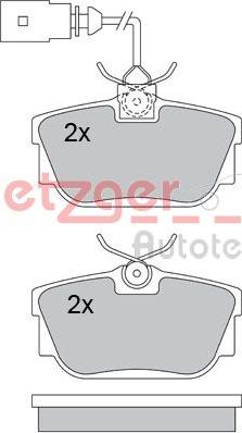 Metzger 1170184 - Brake Pad Set, disc brake autospares.lv