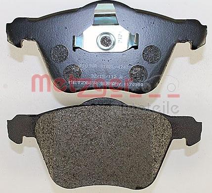 Metzger 1170180 - Brake Pad Set, disc brake autospares.lv