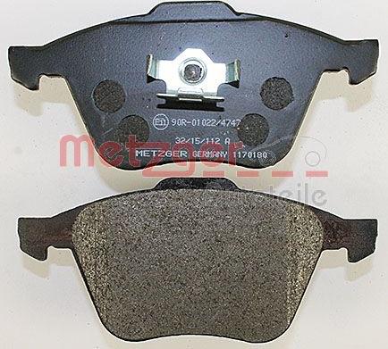 Metzger 1170180 - Brake Pad Set, disc brake autospares.lv