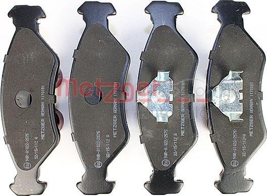 Metzger 1170181 - Brake Pad Set, disc brake autospares.lv