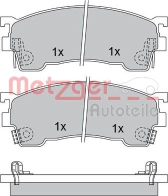 Metzger 1170183 - Brake Pad Set, disc brake autospares.lv