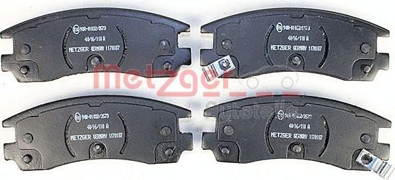 Metzger 1170187 - Brake Pad Set, disc brake autospares.lv