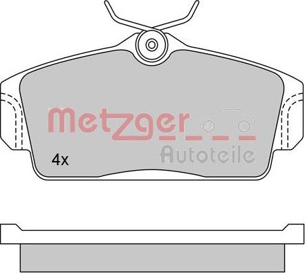 Metzger 1170125 - Brake Pad Set, disc brake autospares.lv