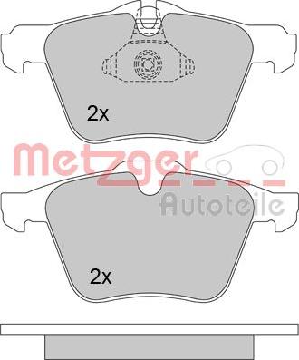 Metzger 1170126 - Brake Pad Set, disc brake autospares.lv