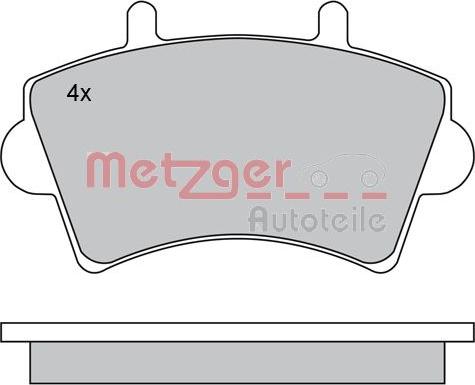 Metzger 1170175 - Brake Pad Set, disc brake autospares.lv