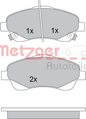 Metzger 1170172 - Brake Pad Set, disc brake autospares.lv