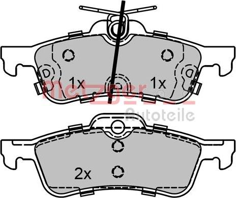 Metzger 1170815 - Brake Pad Set, disc brake autospares.lv