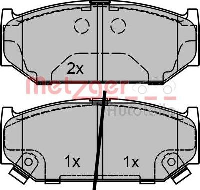 Metzger 1170813 - Brake Pad Set, disc brake autospares.lv