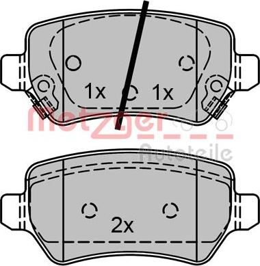 Metzger 1170812 - Brake Pad Set, disc brake autospares.lv