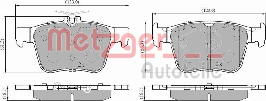 Metzger 1170829 - Brake Pad Set, disc brake autospares.lv