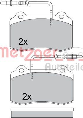 Metzger 1170399 - Brake Pad Set, disc brake autospares.lv