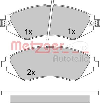 Metzger 1170391 - Brake Pad Set, disc brake autospares.lv