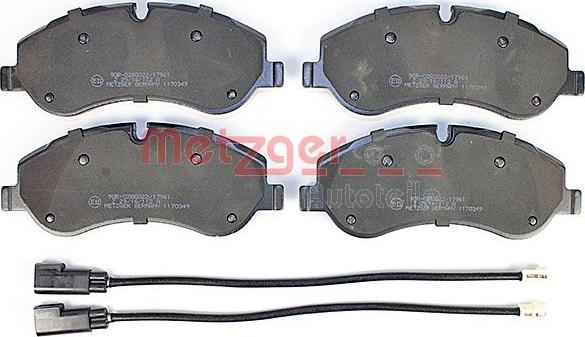 Metzger 1170349 - Brake Pad Set, disc brake autospares.lv