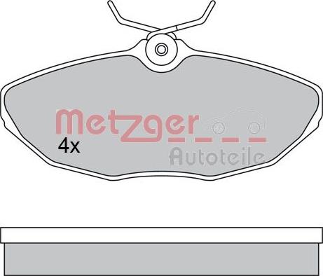 Metzger 1170341 - Brake Pad Set, disc brake autospares.lv