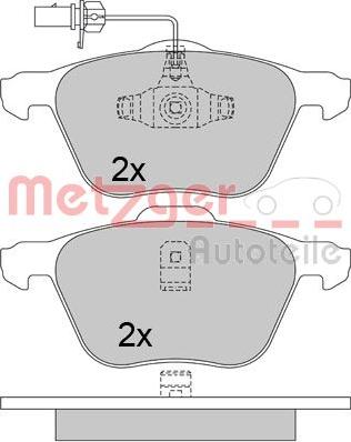 Metzger 1170342 - Brake Pad Set, disc brake autospares.lv