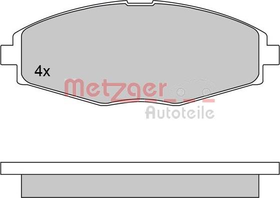 Metzger 1170354 - Brake Pad Set, disc brake autospares.lv