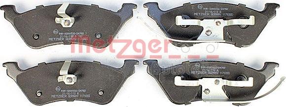 Metzger 1170355 - Brake Pad Set, disc brake autospares.lv