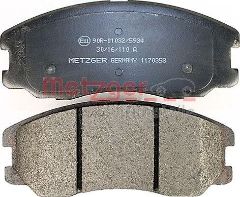 Metzger 1170358 - Brake Pad Set, disc brake autospares.lv