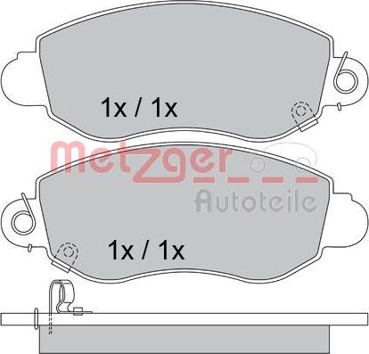 Metzger 1170365 - Brake Pad Set, disc brake autospares.lv