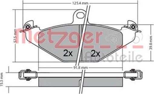 Metzger 1170362 - Brake Pad Set, disc brake autospares.lv